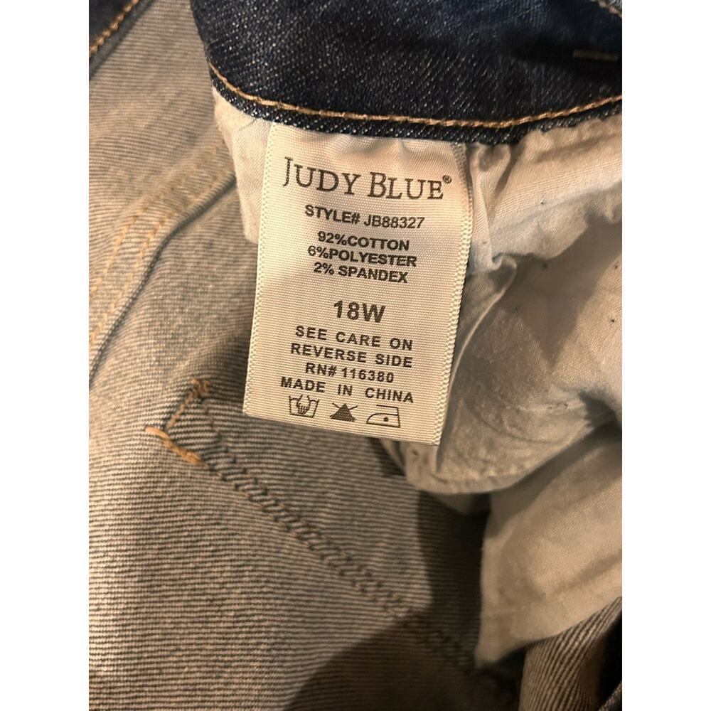 Judy Blue JB88327 High Rise Bootcut Jeans Women's Sz 18W DK Wash Denim Stretch - Picture 7 of 9